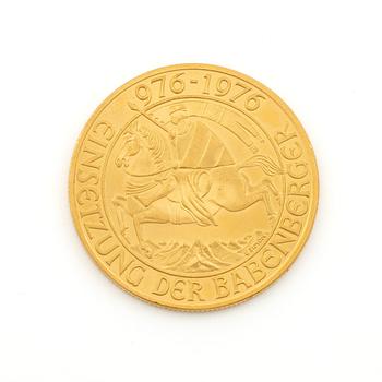 Gold coin, Austria, 1,000 schillings, 1976.