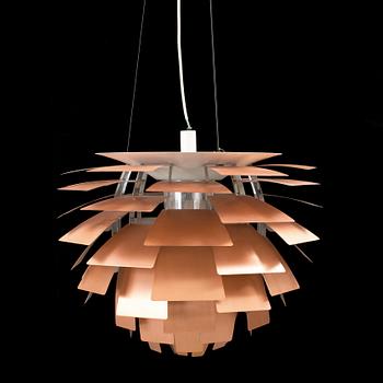 A Poul Henningsen copper ceiling lamp 'PH-Kotte /PH Artichoke' for Louis Poulsen, Denmark.