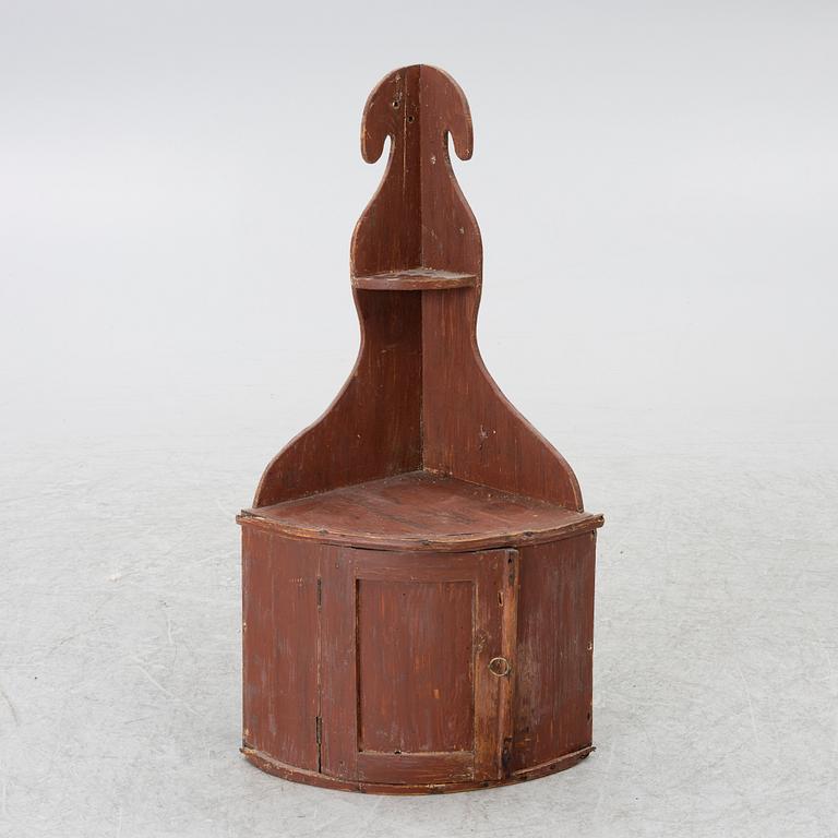 Corner cabinet, Folk art, 19th century.
