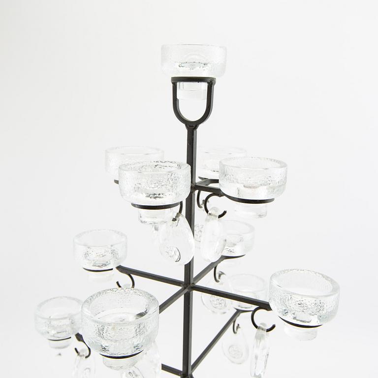 Kandelaber smide och gjutet glas 1900-talets andra hälft.