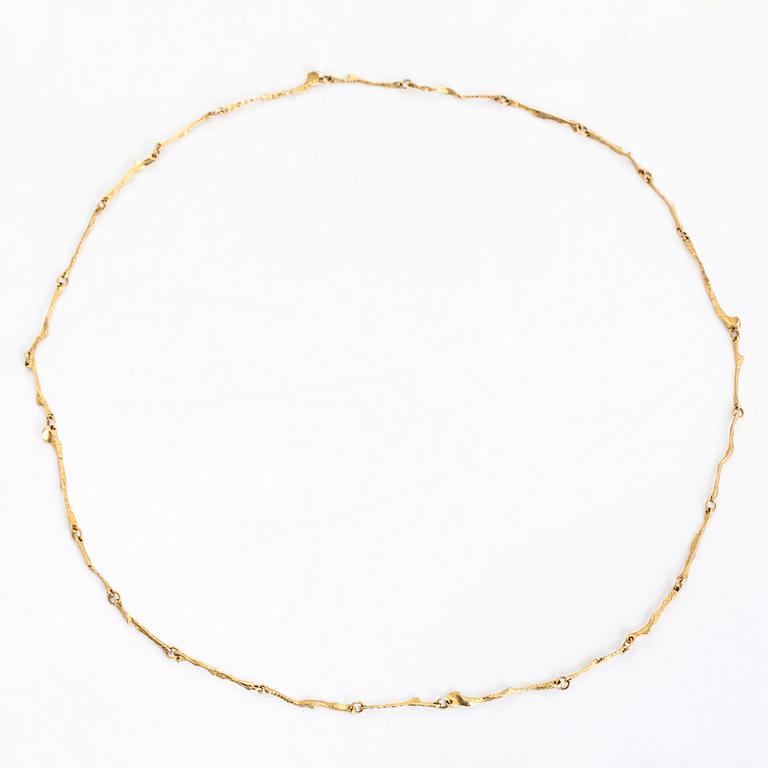 Björn Weckström, A 14K gold necklace 'Golden stream'. Lapponia 1978.