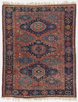 An antique Soumak carpet, East cucasus, c. 340 x 268 cm.