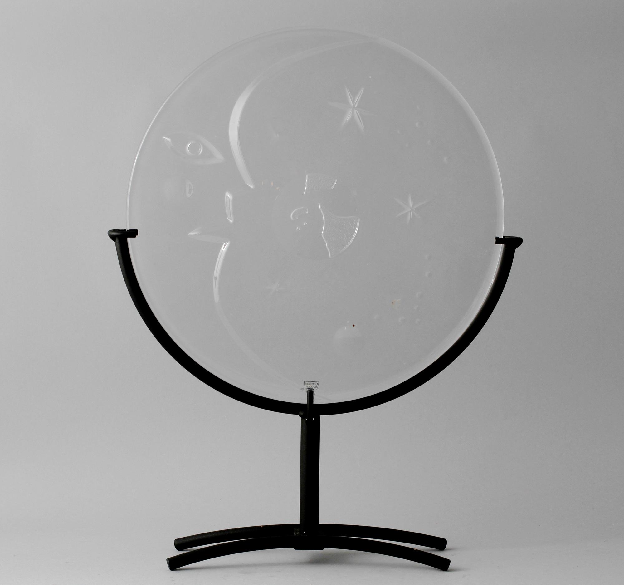 FAT, glas, signerad MR, Orrefors, 1900-talets fjärde kvartal.