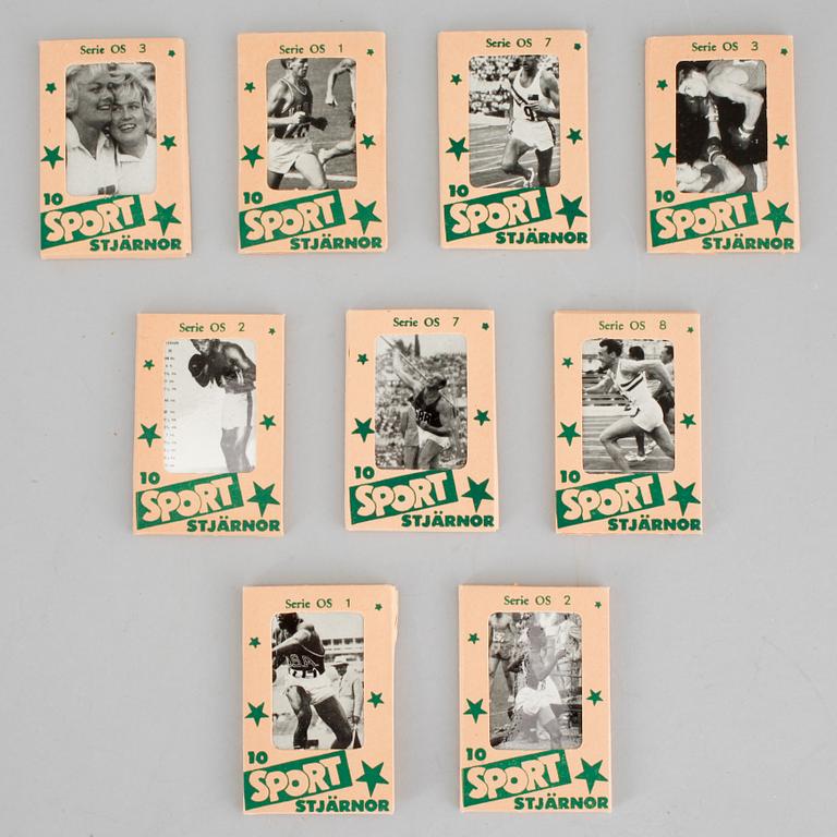 SAMLARBILDER, 104 st, "Sport stjärnor", omkring 1900-talets mitt.