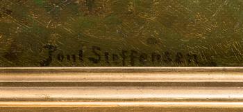 Poul Steffensen, olja på duk, signerad.