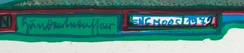 Friedensreich Hundertwasser,  serigraph in colours with metal embossing numbered 1649/3000.