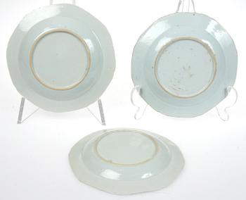 ASSIETTER, 25 st, porslin, Kina, 1700-tal.