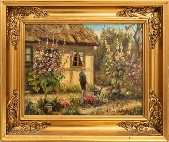 Unknown artist 20th century, In the garden.