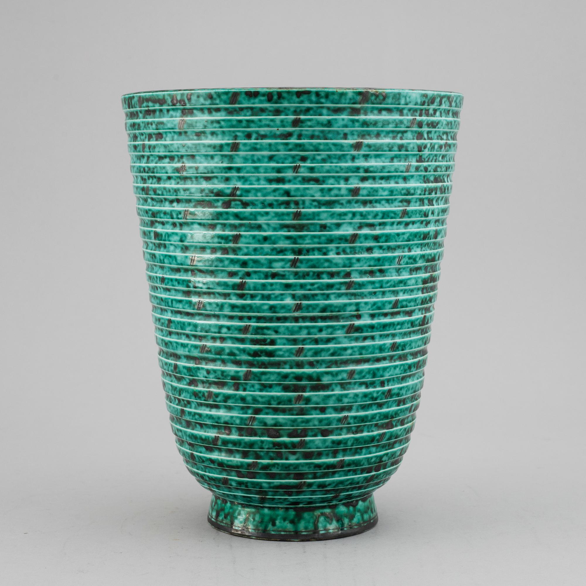 WILHELM KÅGE, an "Argenta" stoneware vase, Gustavsberg Sweden.