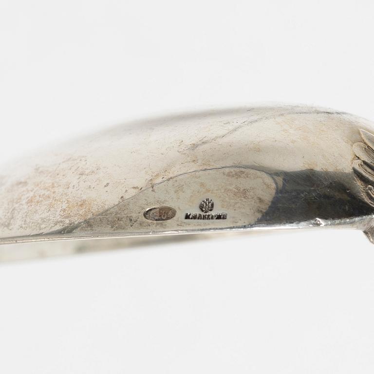 Peter Carl Fabergé, A Russian silver serving spoon, mark of Peter Carl Fabergé, Moscow 1908-1926.