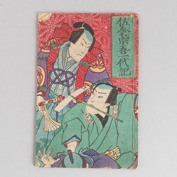 A group of five Japanese albums, including Katsushika Isai and Utagawa Kunisada, Meiji (1868-1912).