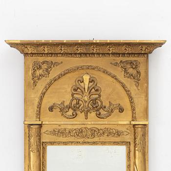 Spegel med konsolbord, senempire ca 1830-40-tal.