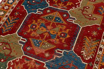 A 17th century 'four-lobed-star-medallion rug', central Anatolia, c. 193 x 134 cm.