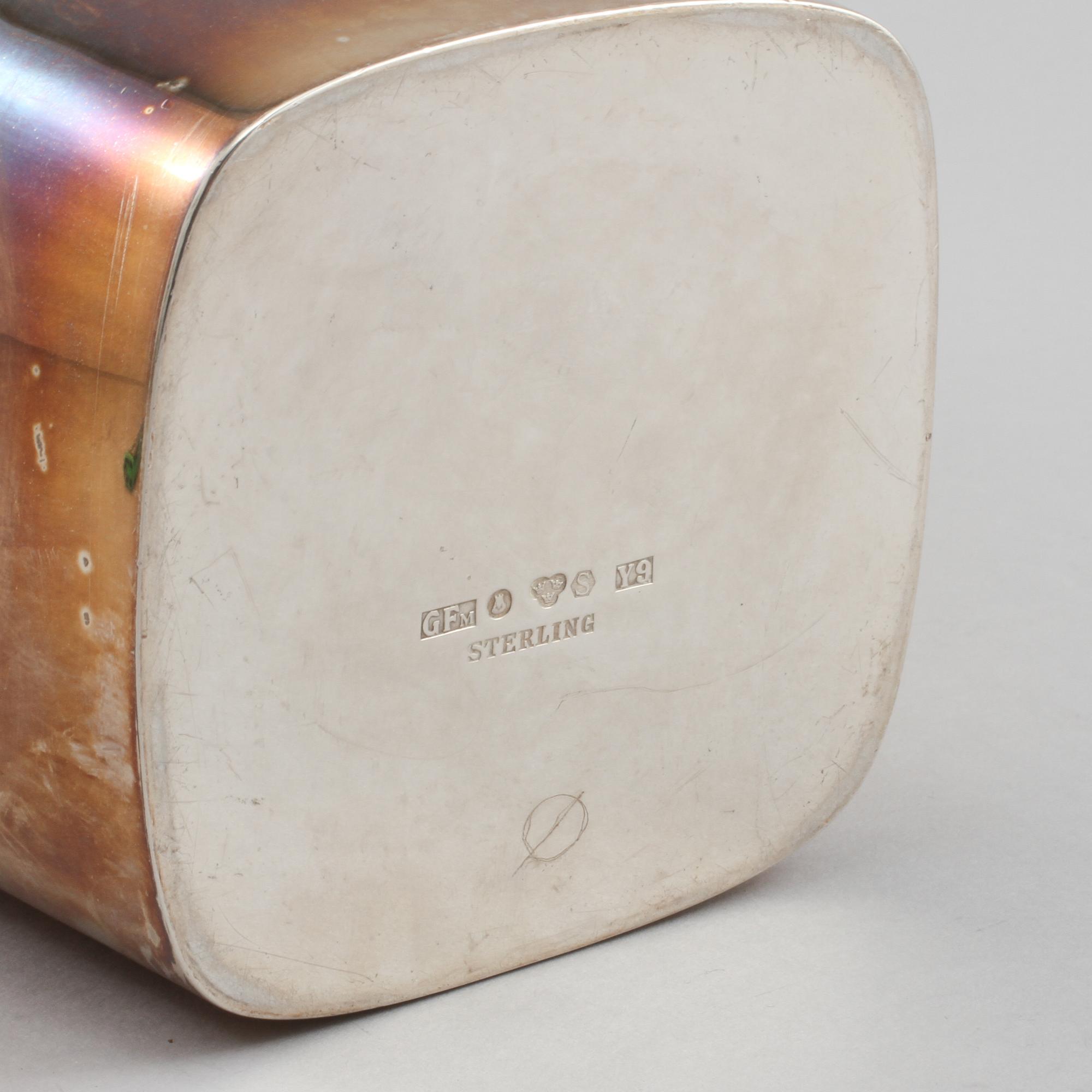 BÄGARE, silver, Gunnar Fahlström AB, Stockholm, 1973, vikt 860 g.