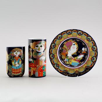 PORSLINSFÖREMÅL, 9 delar, Björn Wiinblad, Rosenthal.