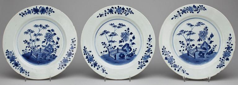 TALLRIKAR, 7st, porslin, Qianlong 1736-1795, Kina.