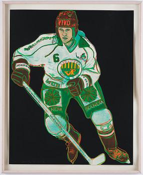 Andy Warhol, "Frölunda Hockey Player".