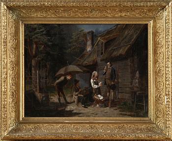 OKÄND KONSTNÄR, olja på duk, 1800/1900-tal.