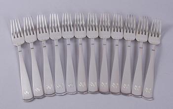 BESTICK, 119 delar, silver. "Rosenholm", G.A.B.