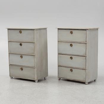 A painted pair of dressers, end of the 19th Century.