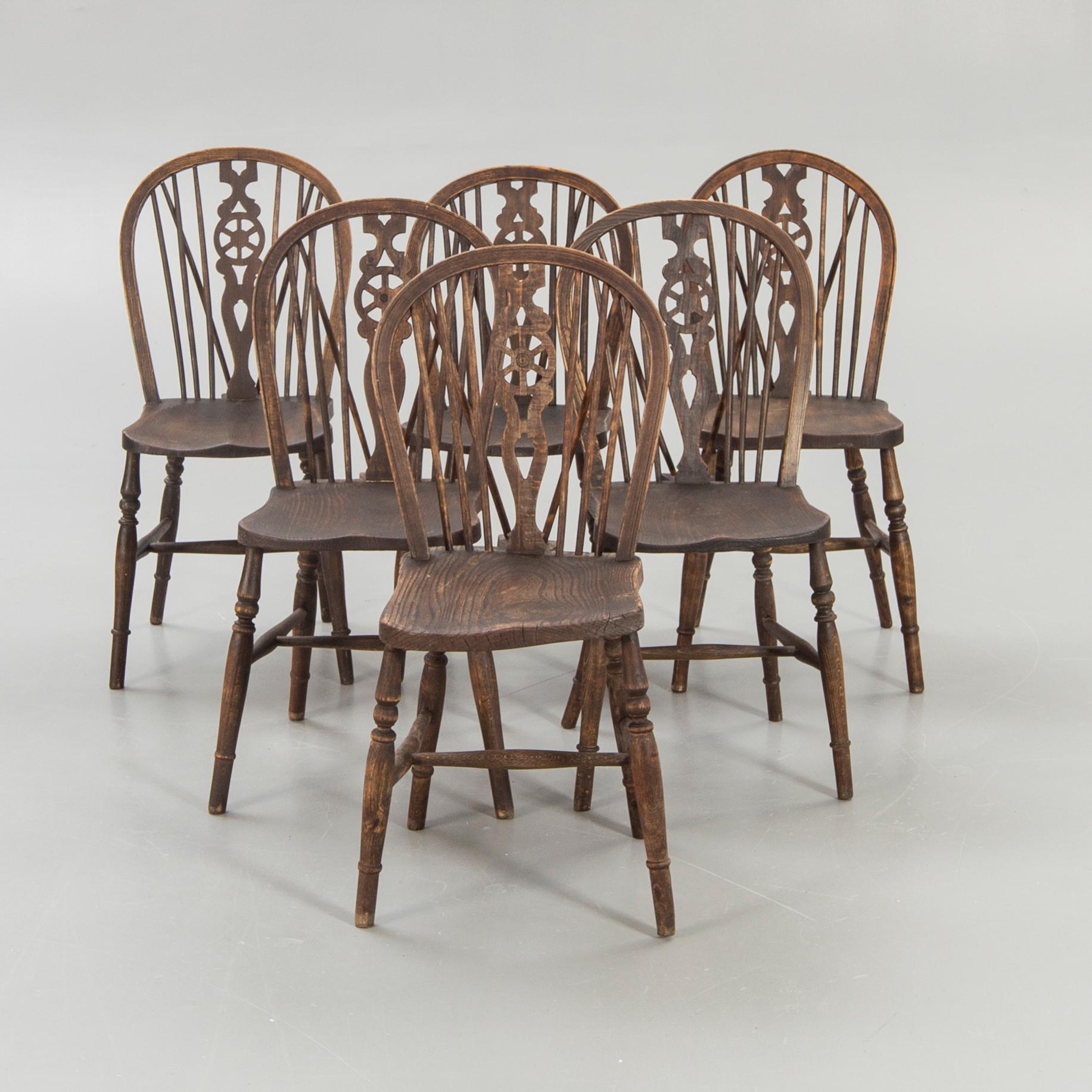 Stolar, 6 st Windsor-modell, 1900-tal.