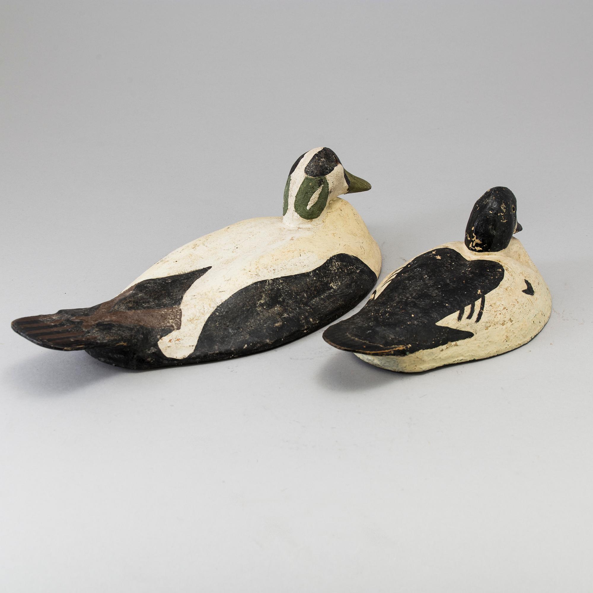 Two wood duck decoys early 20th century.