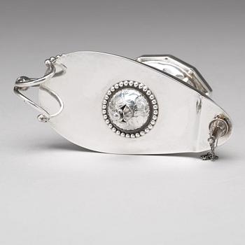 Georg Jensen, bordständare / oljelampa, Köpenhamn 1918, design nr 12, 830/1000.