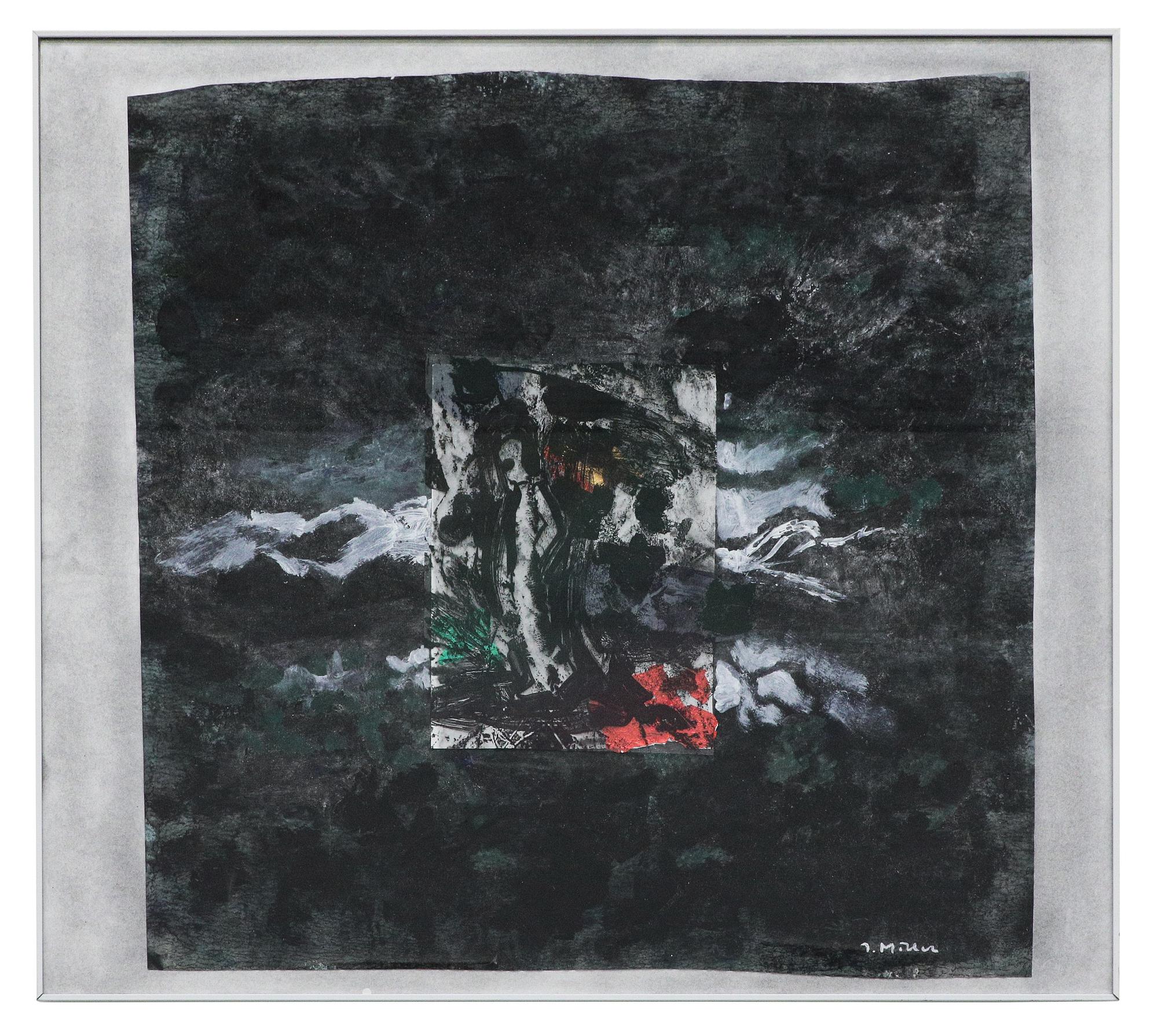 Ingegerd Möller, mixed media and collage. Signed.