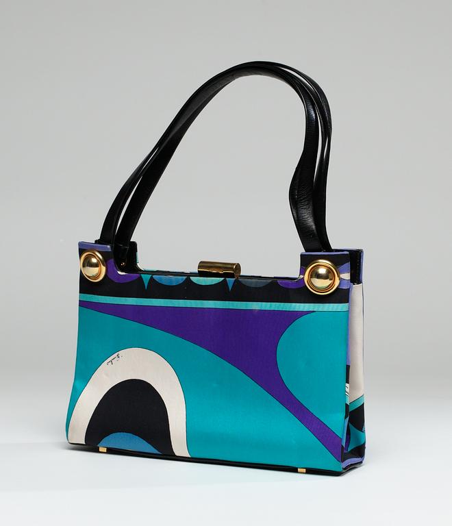 An Emilio Pucci handbag and scarf.
