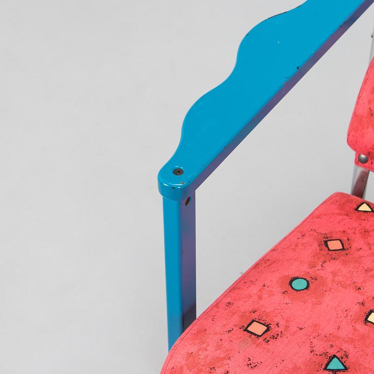 Yrjö Kukkapuro, A 1980s  'Experiment' open armchair for Avarte, Finland.