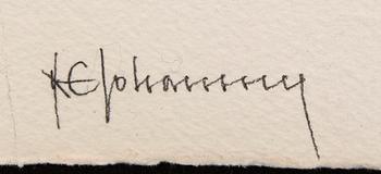 Nils E Johansson, watercolor, watercolor, signed.