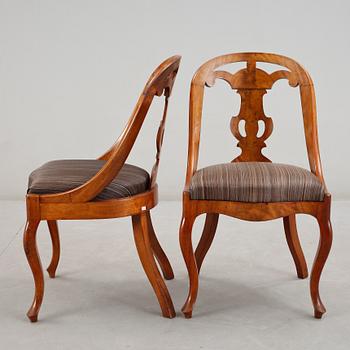 STOLAR, 4 st, så kallade göteborgsstolar, 1800-talets andra hälft.