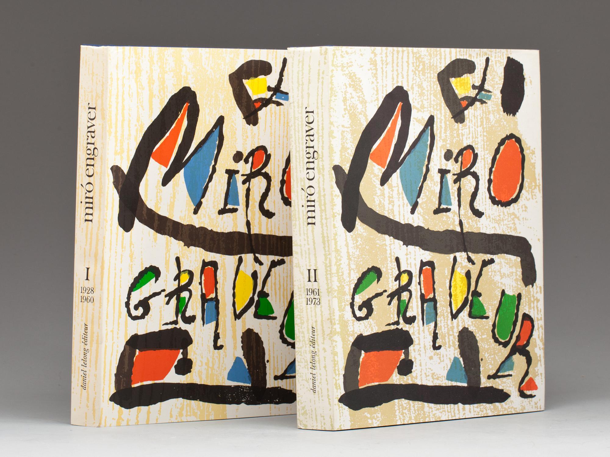 BÖCKER, 2 st, ""Mirò Engraver I-II", Daniel Lelong, 1984, Frankrike resp 1989, Spanien.