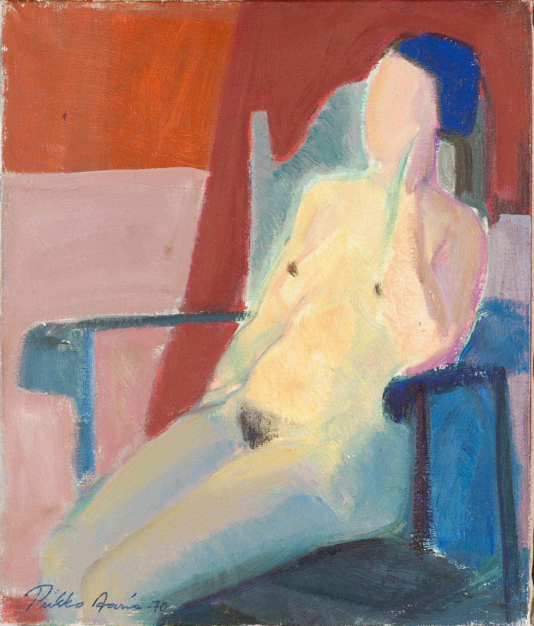 Pirkko Aario, oil on canvas, signed and dated-70.