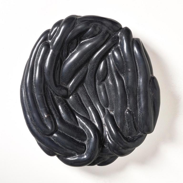 Mårten Medbo, a stoneware sculpture/dish,  "Slangfat", ed. 4/8, executed in his studio, 2008.