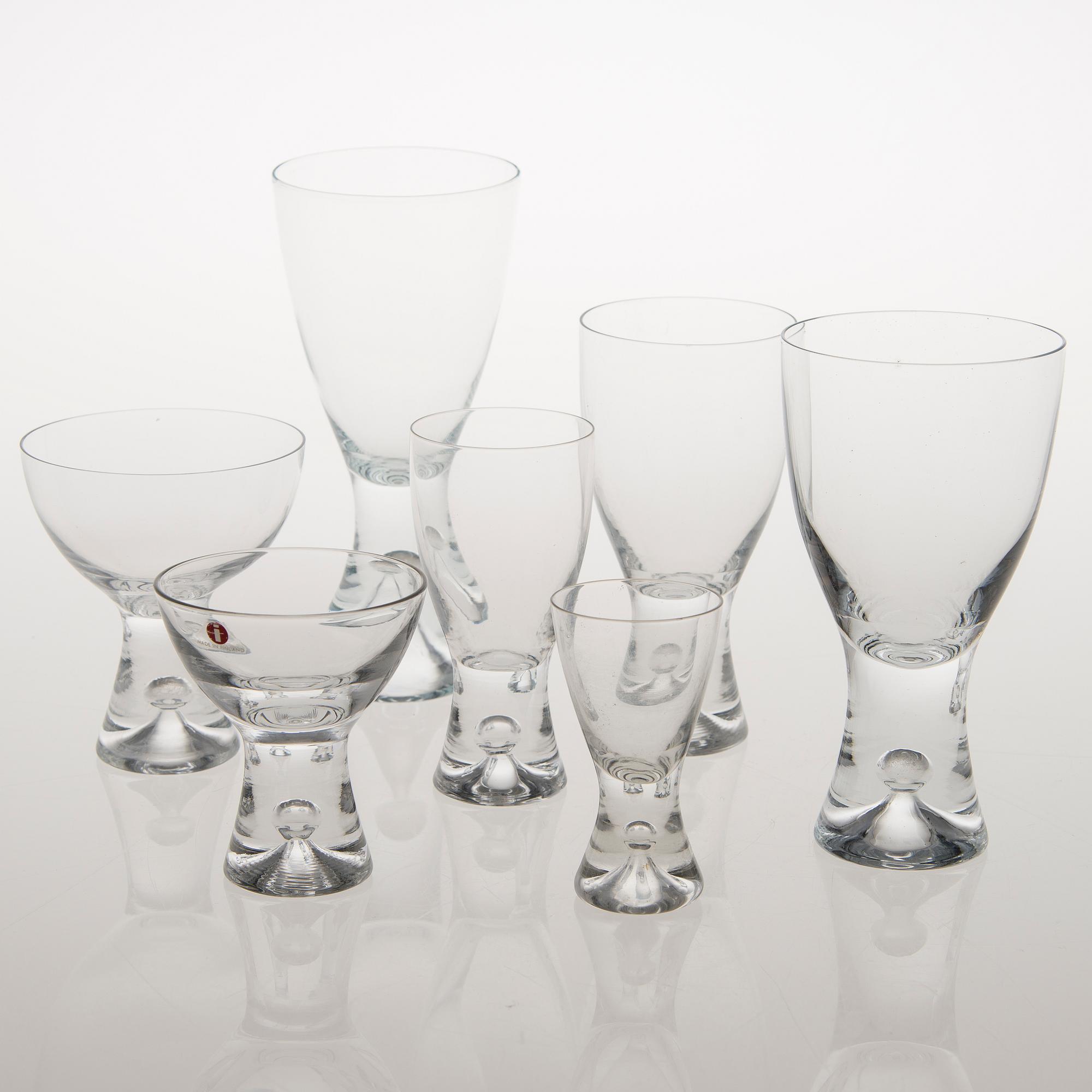 TAPIO WIRKKALA, A 30-piece set of 'Tapio' glasses, Iittala latter half of the 20th Century.