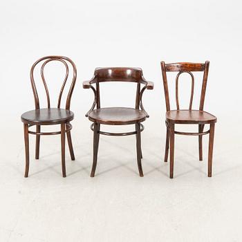 A set of nine different chairs early 1900s.