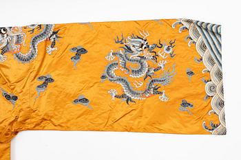 A Chinese embroidered silk robe, 20th century.