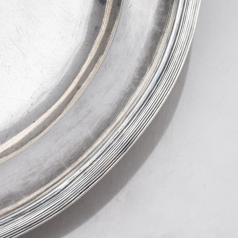 A Swedish late 18th century silver dish, mark of Olof Hellbom, Stockholm 1798.