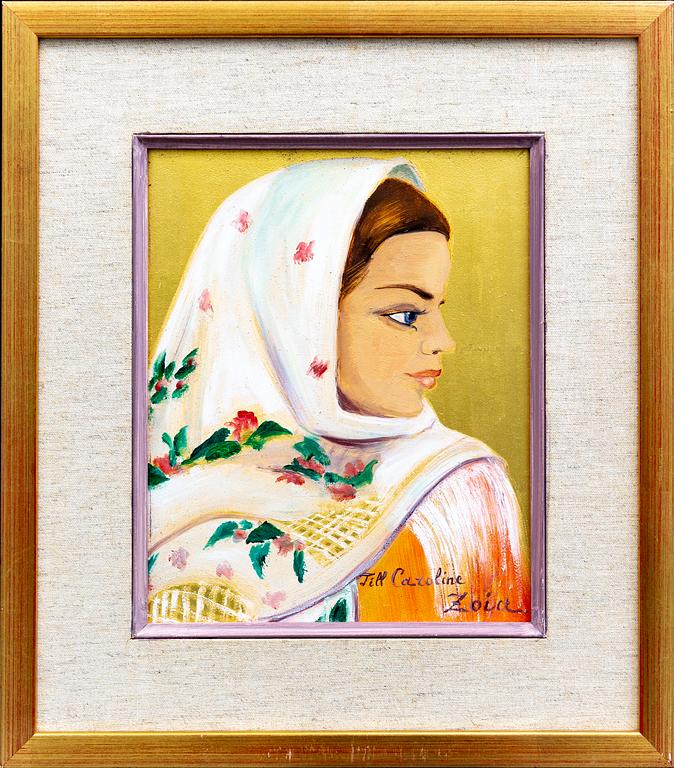 Zoia Krukovskya Lagerkrans, oil on panel signed.