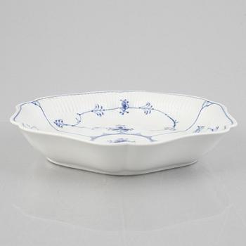 A 'Blue Fluted Plain' porcelain dish, Royal Copenhagen, model 2195, 1957.