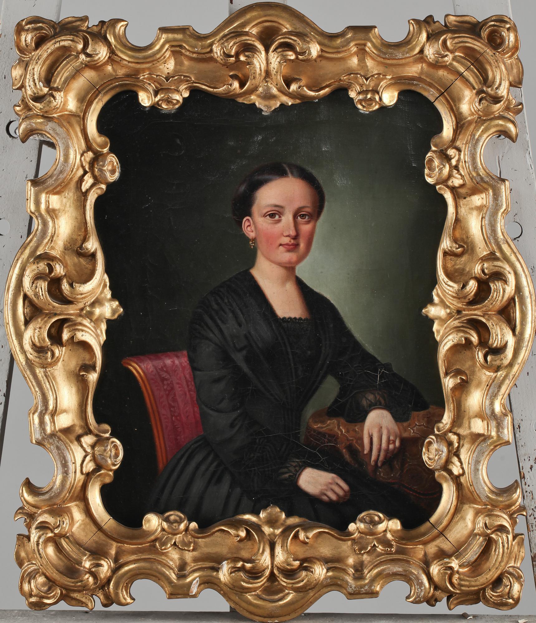 OKÄND KONSTNÄR, olja på duk, 1800-tal.