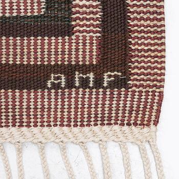 Ann-Mari Forsberg, a carpet, "Tvistrutan", flat weave, c. 275 x 195 cm, signed AB MMF AMF.