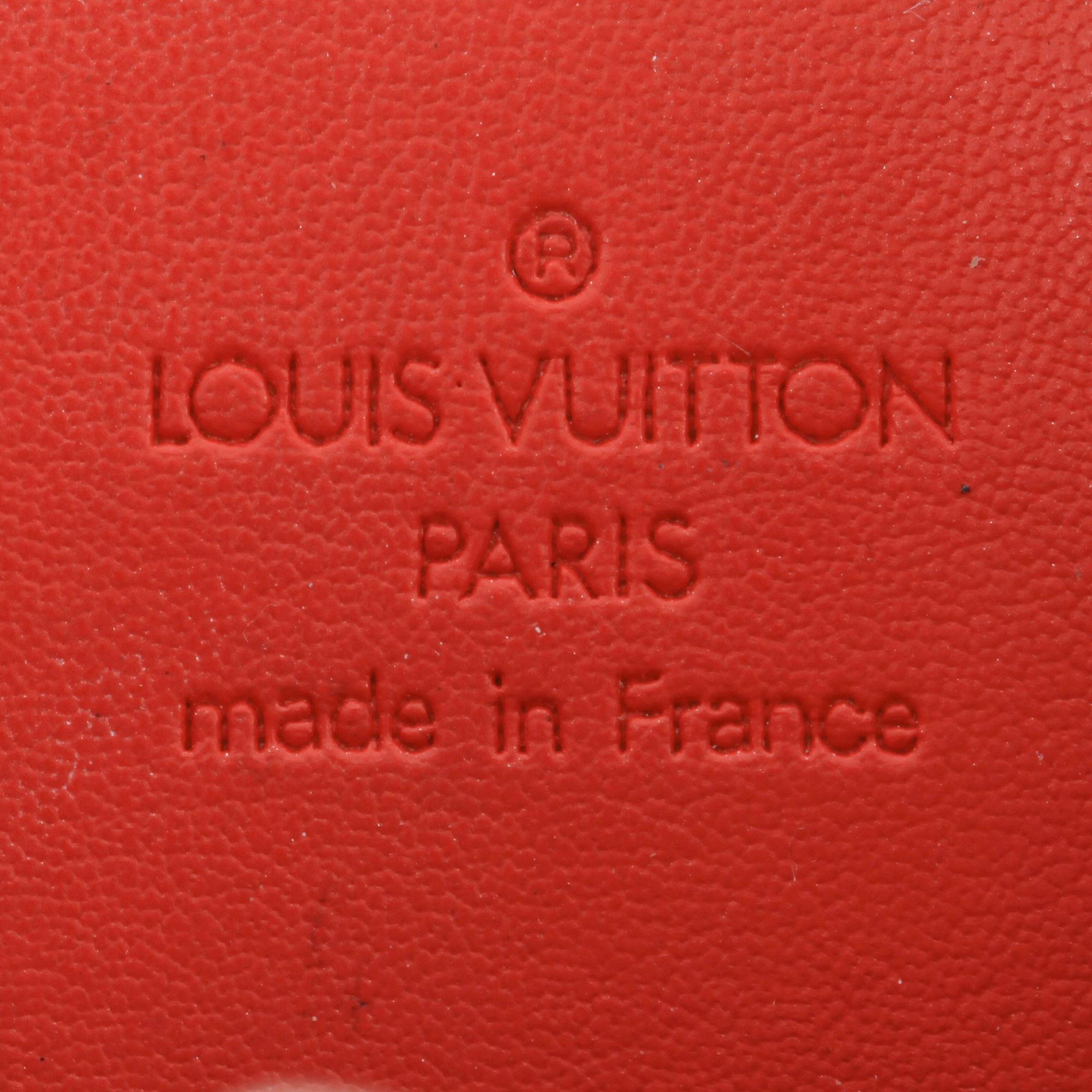 LOUIS VUITTON, a orange monogrammed vernis shoulder bag with flowers "Lexington Pochette", limited edition 2002.
