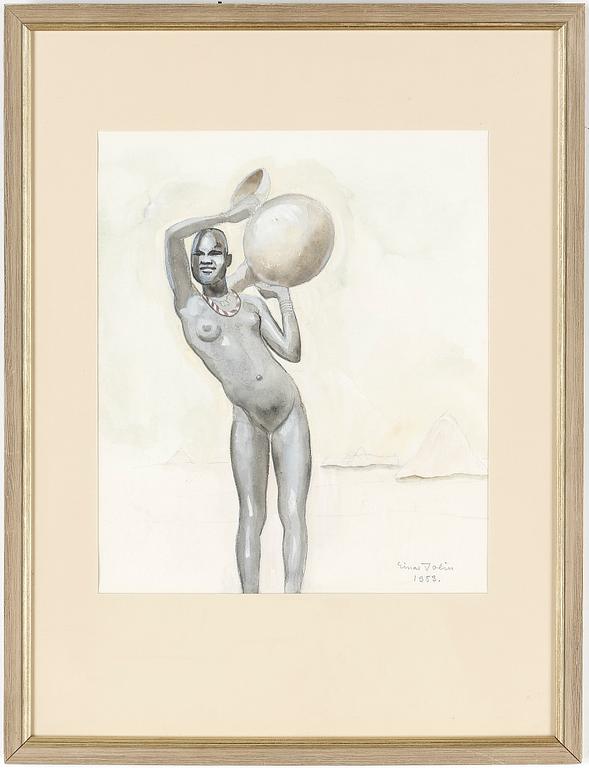 EINAR JOLIN, akvarell, signerad o daterad 1953.