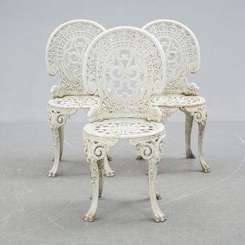 TRÄDGÅRDSMÖBEL, 4 delar, lättmetall, 1900-talets senare del.