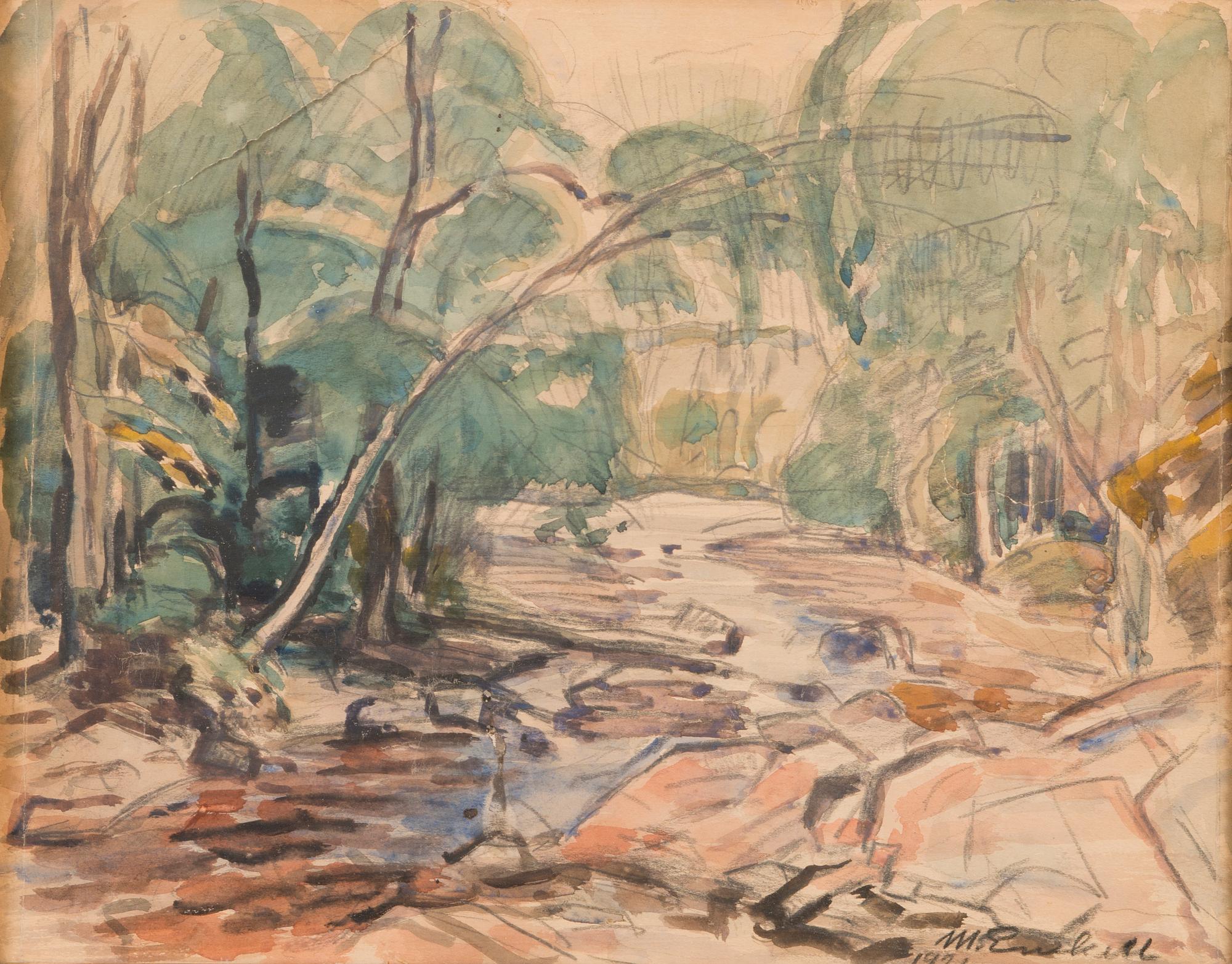 MAGNUS ENCKELL, watercolour and mixed media, signed and dated 1921.