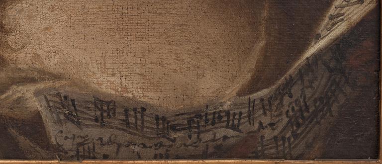 OKÄND KONSTNÄR, olja på duk. 1700/1800-tal.