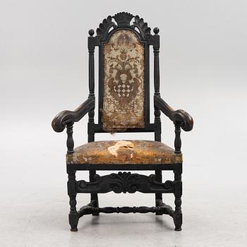 A Swedish Baroque armchair, circa 1700.