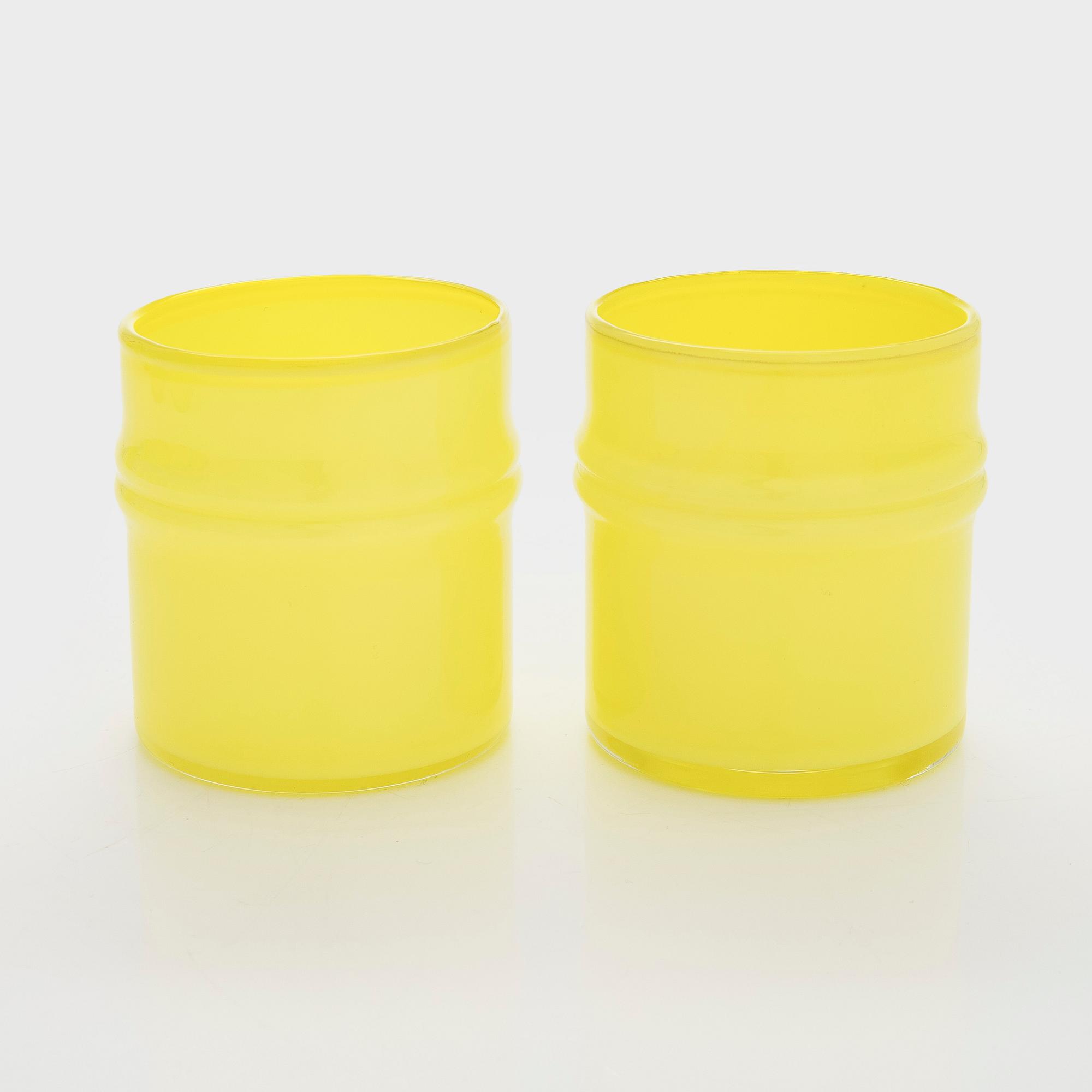 Timo Sarpaneva, a set of nine 'Ripple' drinking glasses and a pitcher, models 2424 and 2054, for Iittala.